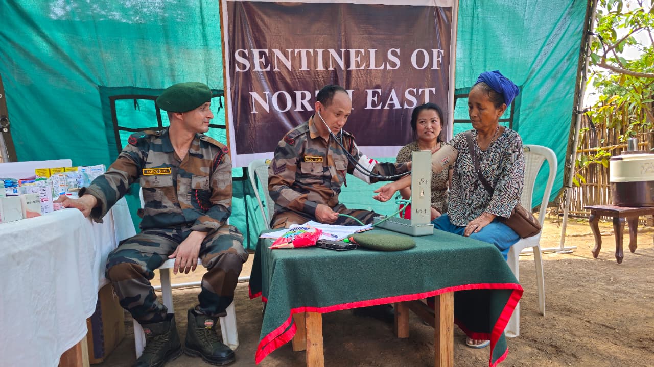 Assam Rifles holds medical camp in Tengnoupal, treats 40 villagers
