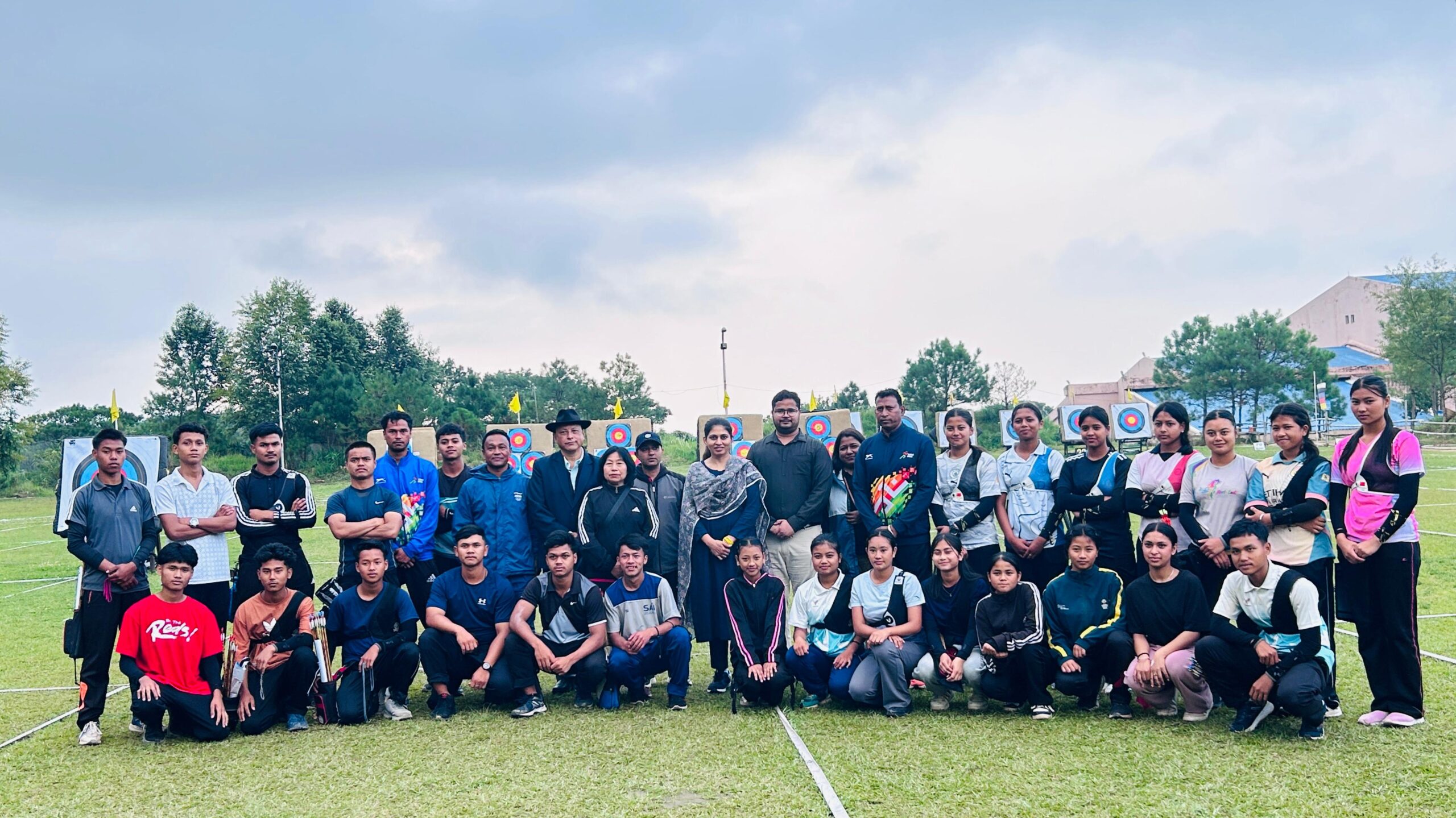 Sports minister tries archery, football during SAI NEHU Shillong visit