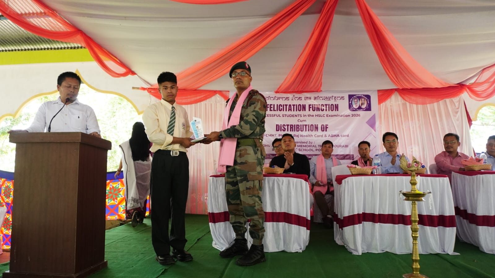 Assam Rifles felicitates HSLC toppers, distributes 1000 health cards in Imphal East
