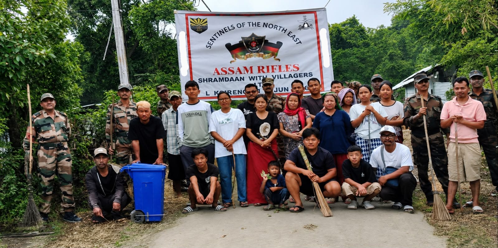 Assam Rifles organises village sanitation drive at Kangpokpi district