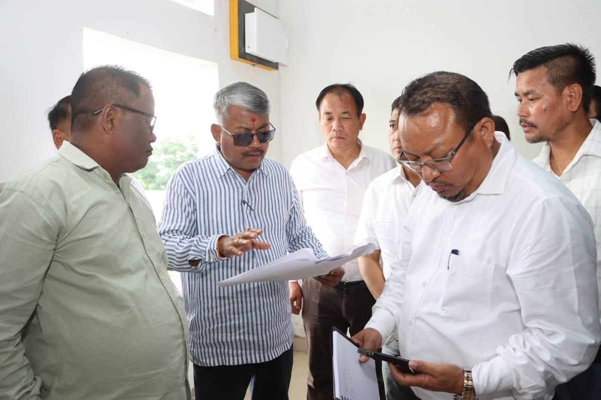 Home Minister Govindas Konthoujam inspects Bishnupur hospital expansion