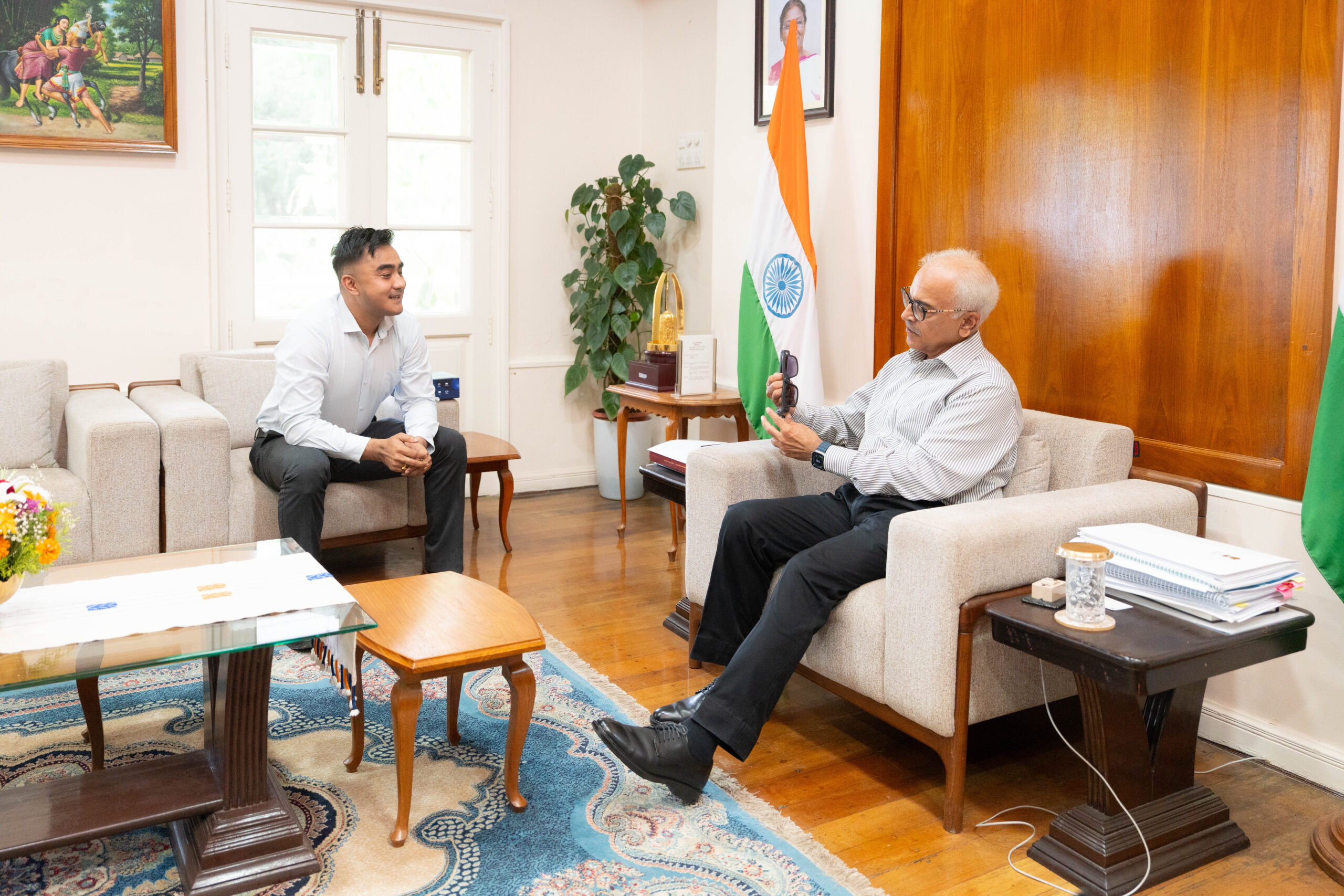 Akumen AI founder meets Manipur governor