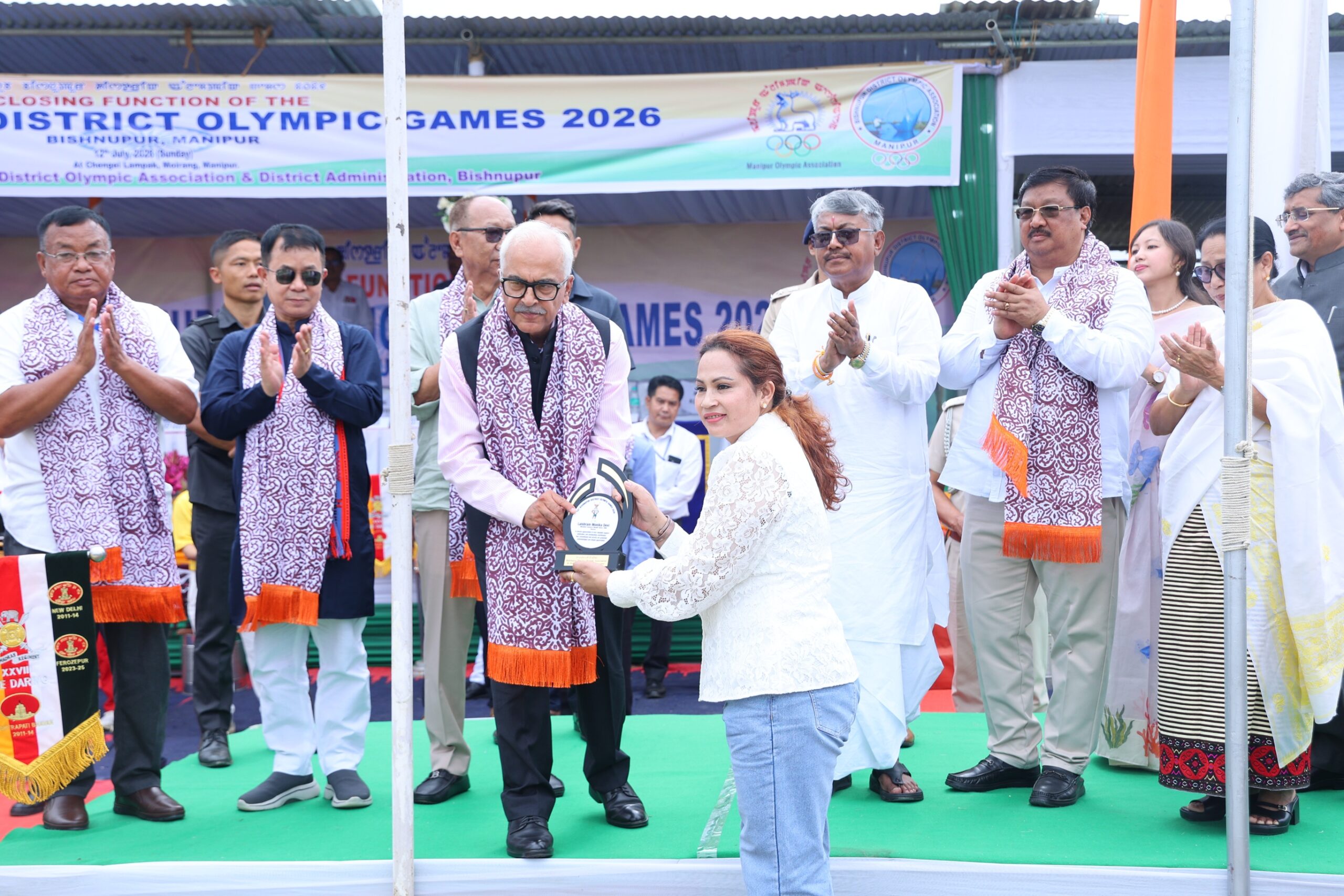 Governor Ajay Kumar Bhalla attends closing of 1st Bishnupur district olympic games