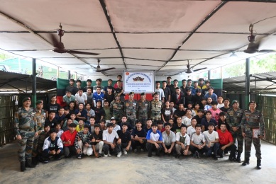Assam Rifles felicitates 76 Agniveer exam qualifiers in Churachandpur