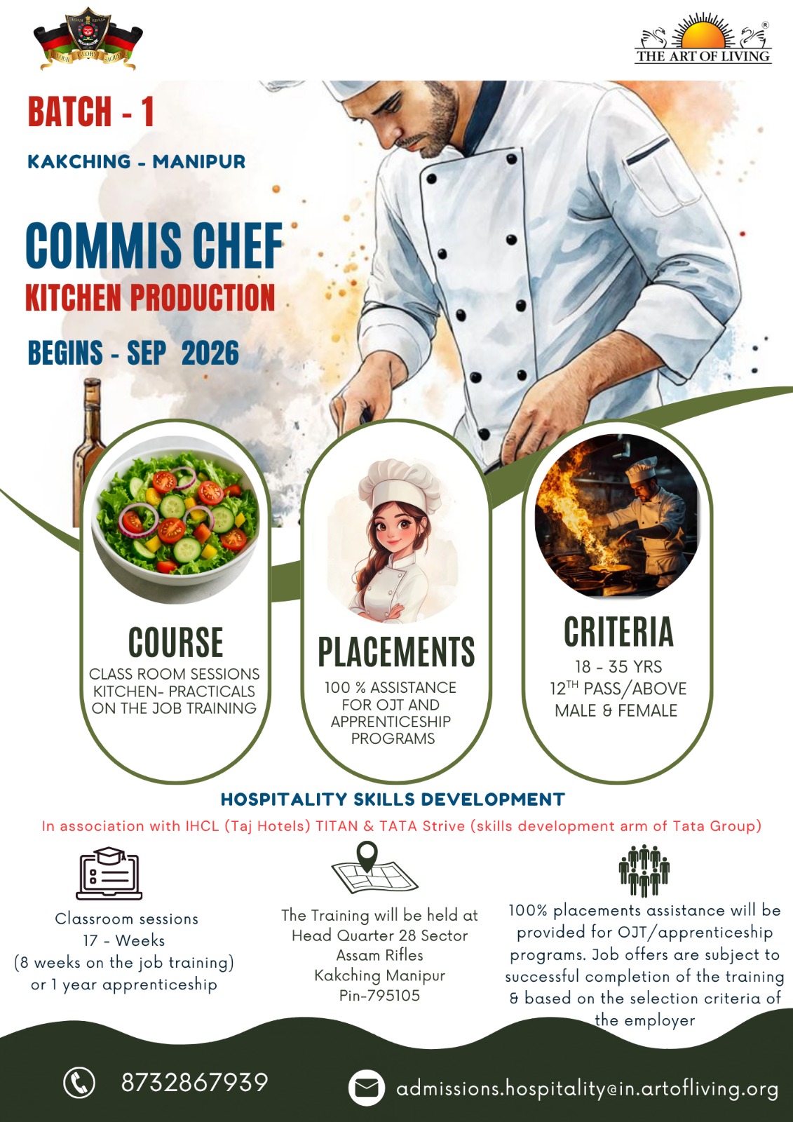 Free culinary skill training to begin in October 2026