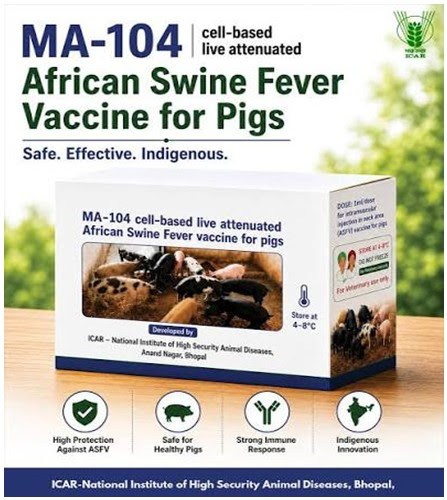 ICAR develops India’s first indigenous ASF vaccine for pigs