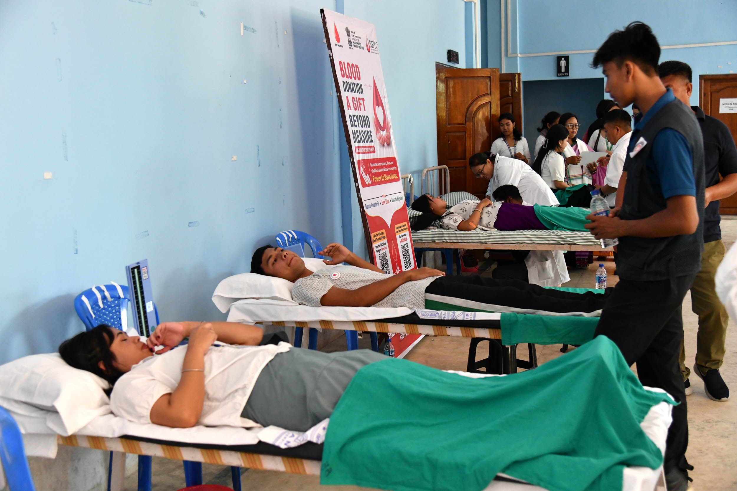 Mega blood donation camp held at Manipur University