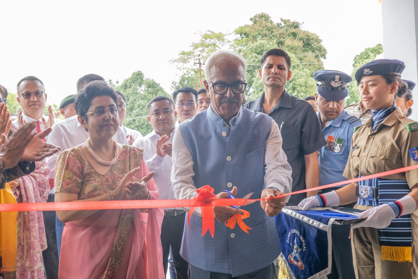 Governor inaugurates girls’ hostel at Sainik School Imphal