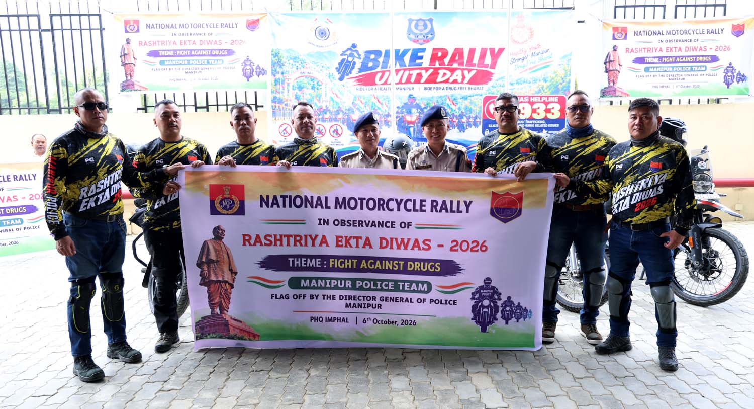 Manipur police team to join national motorcycle rally for Rashtriya Ekta Diwas 2026