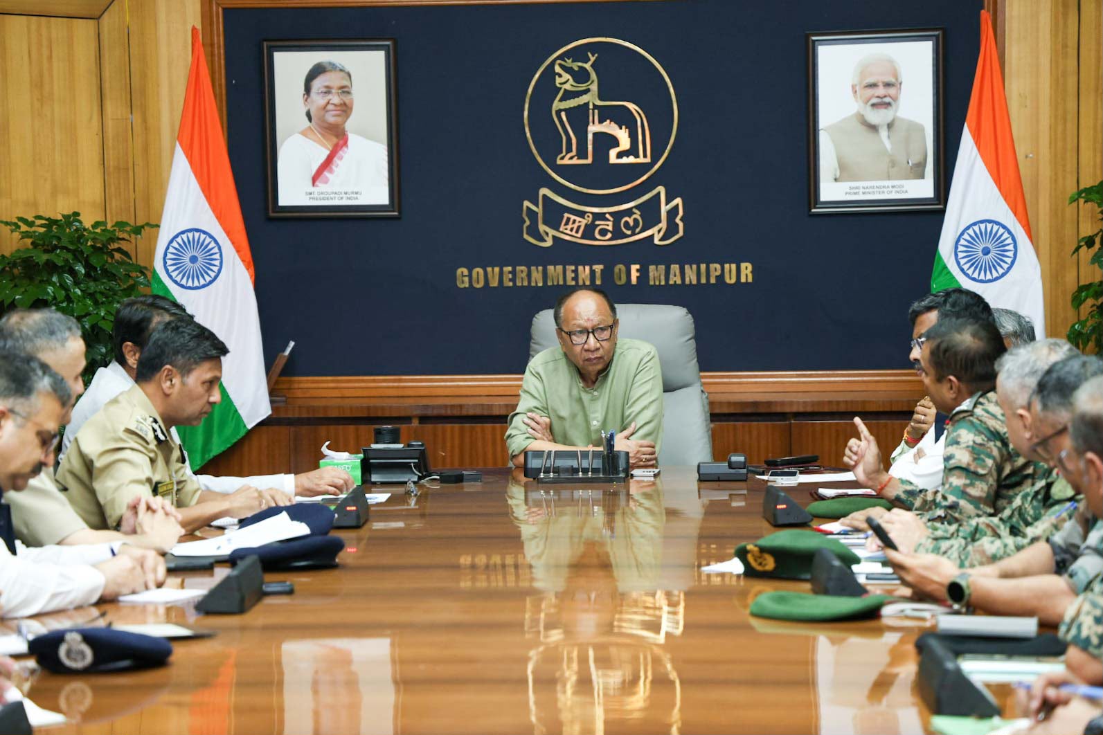 CM Yumnam Khemchand Singh chairs security review meeting
