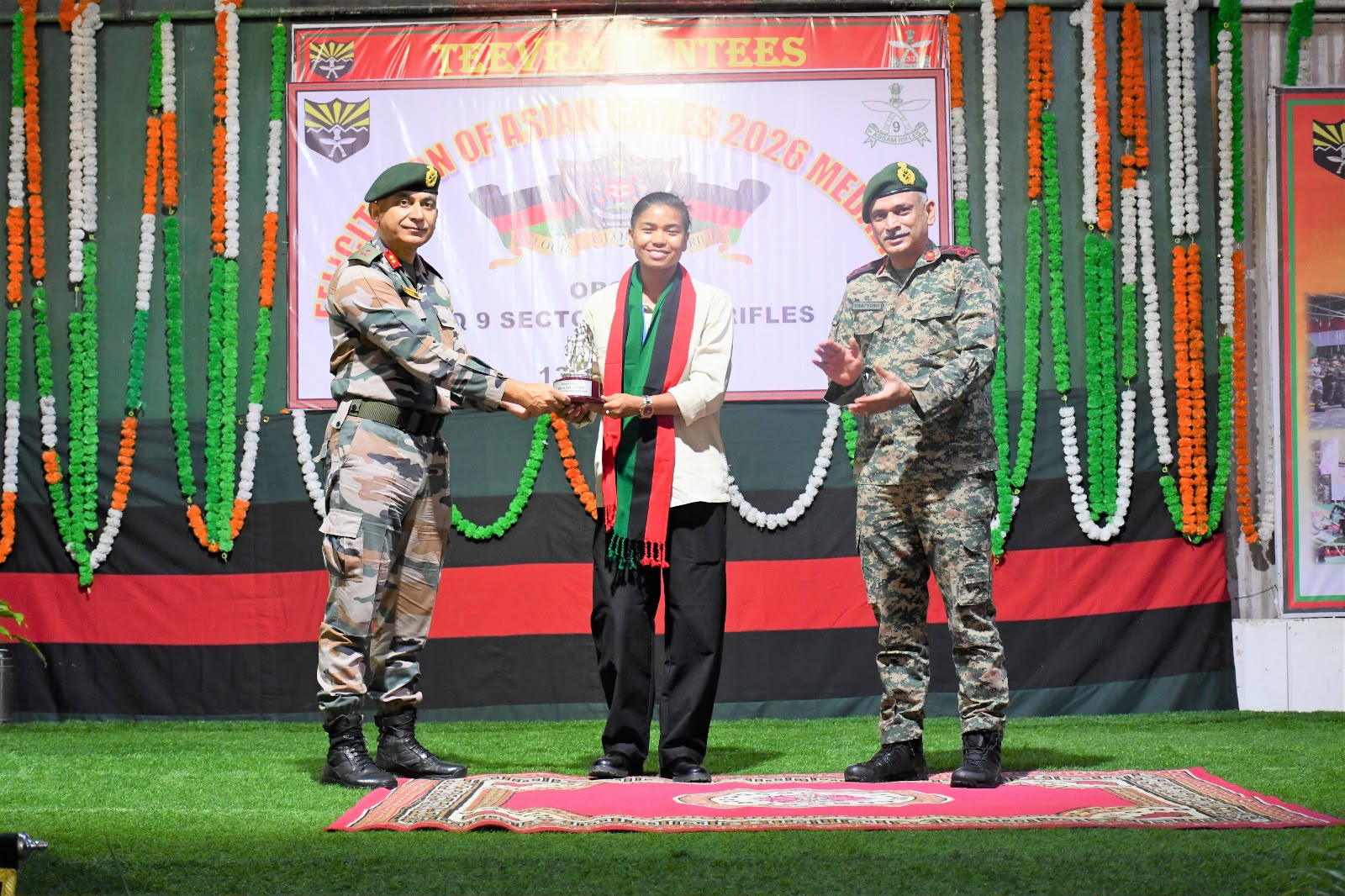 Assam Rifles felicitates eight sporting stars in Manipur